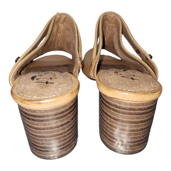 Sh162 Aerosole Taupe A2 Heel Rest Slide on Sandal 7.5 - Picture 3 of 9